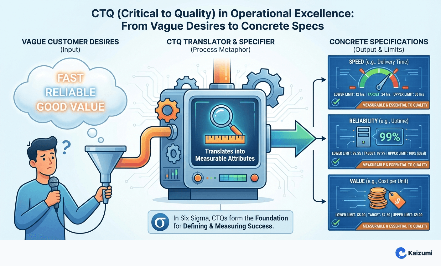 Illustration explaining CTQ