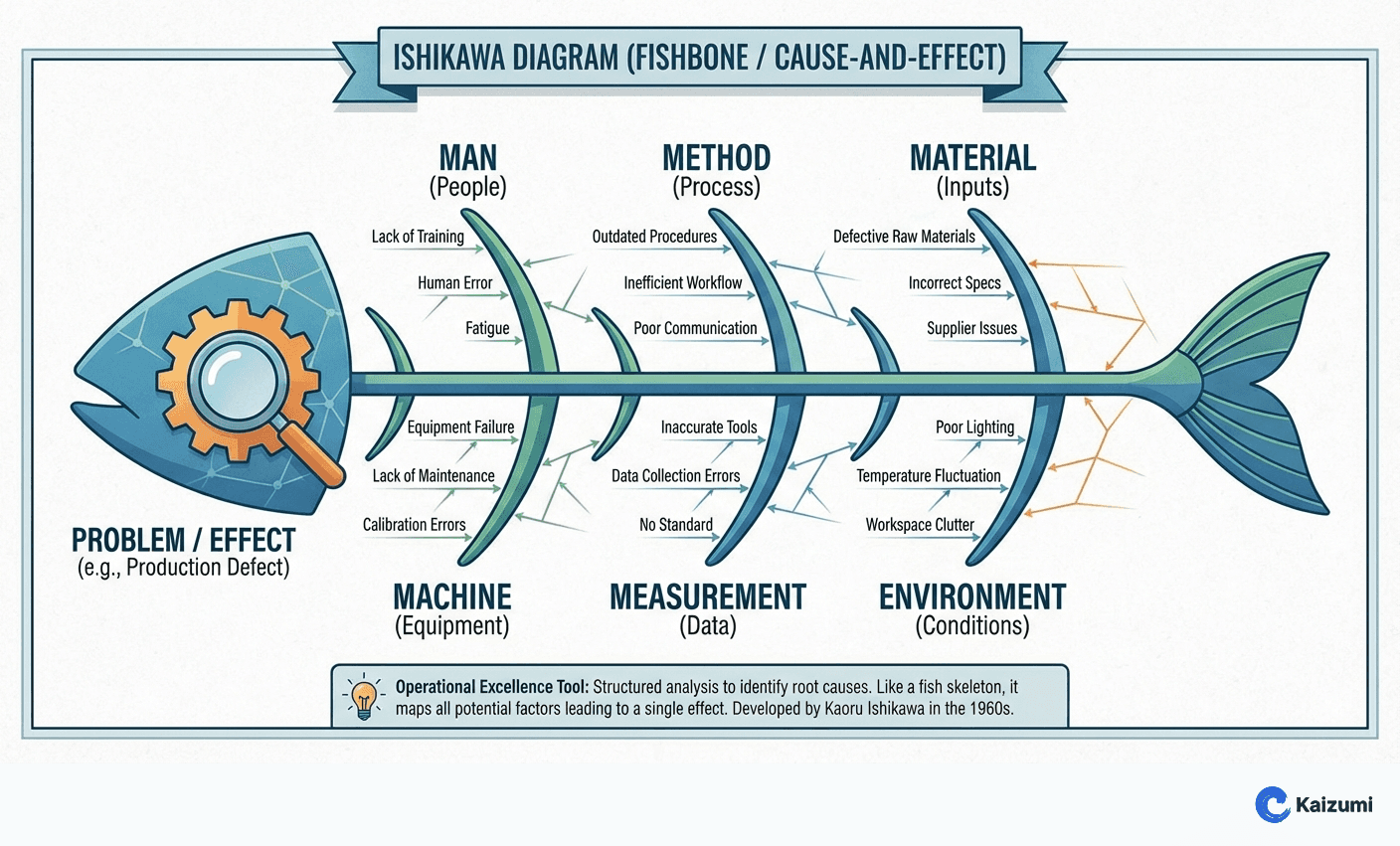 Illustration explaining Ishikawa Diagram