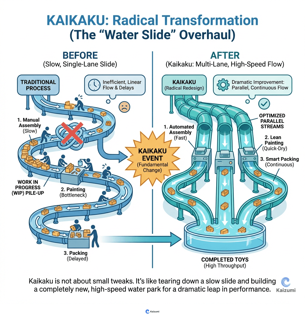 Illustration explaining Kaikaku