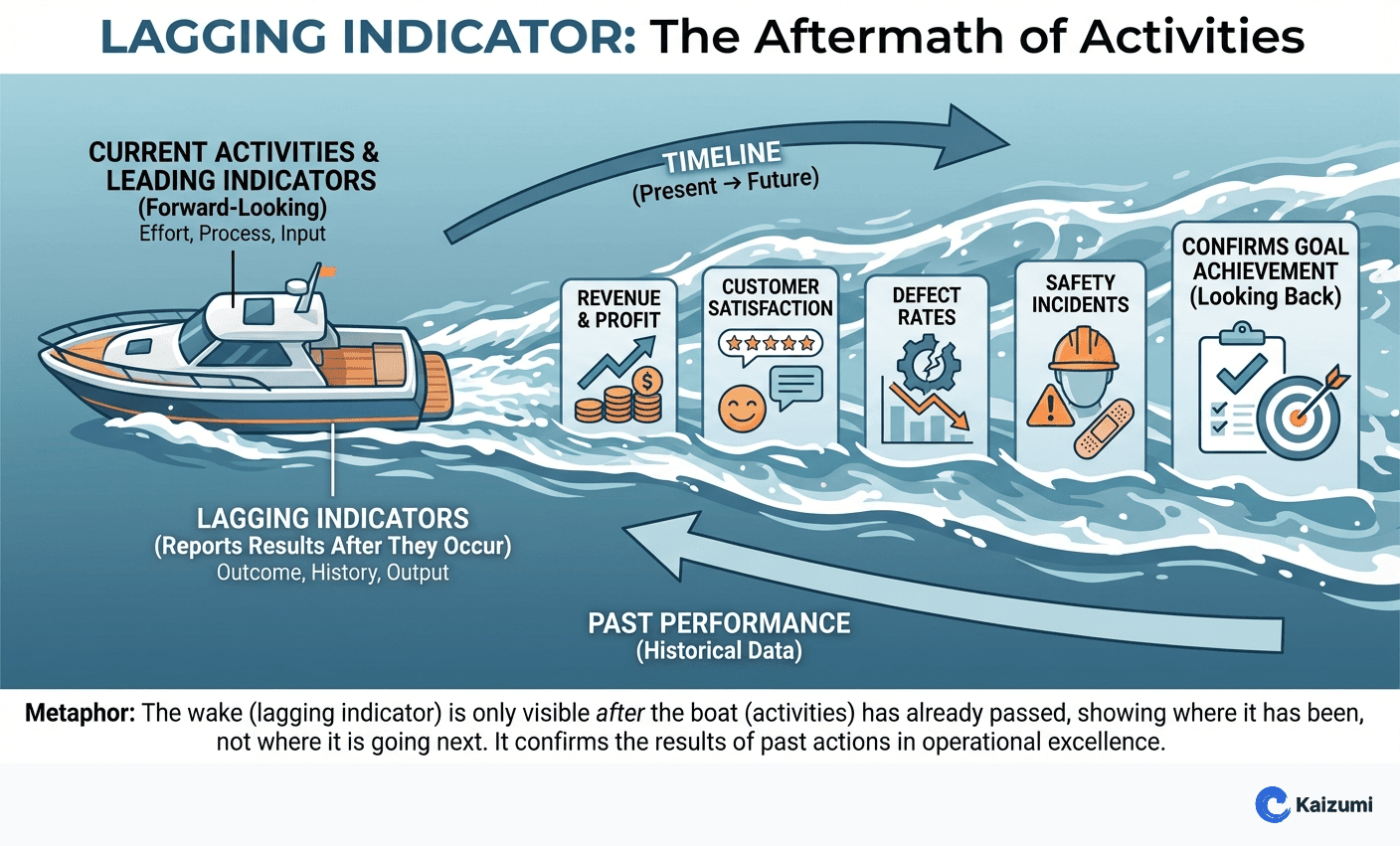 Illustration explaining Lagging Indicator