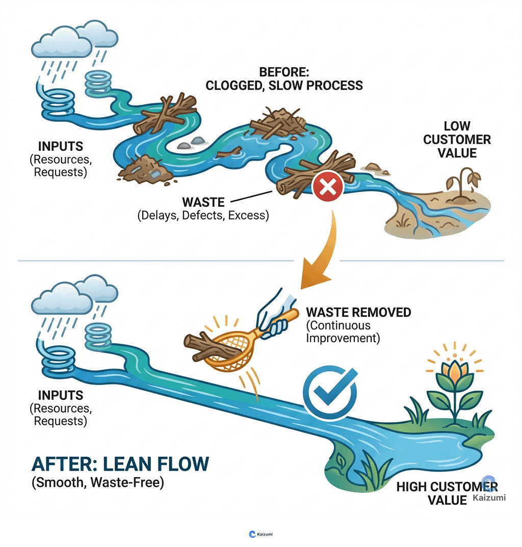 Illustration explaining Lean