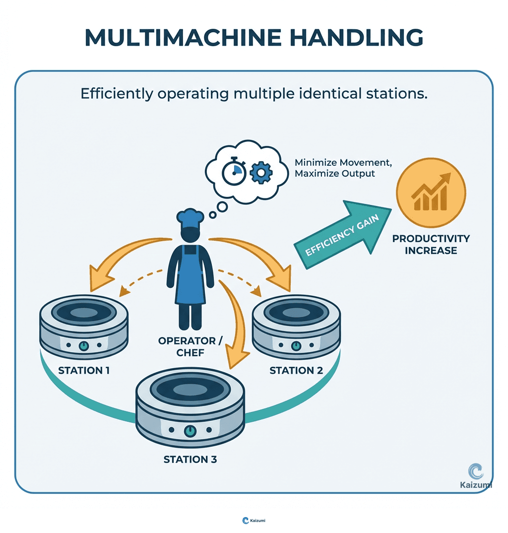 Illustration explaining Multimachine Handling