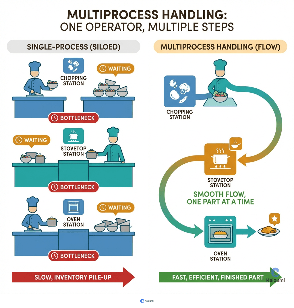 Illustration explaining Multiprocess Handling