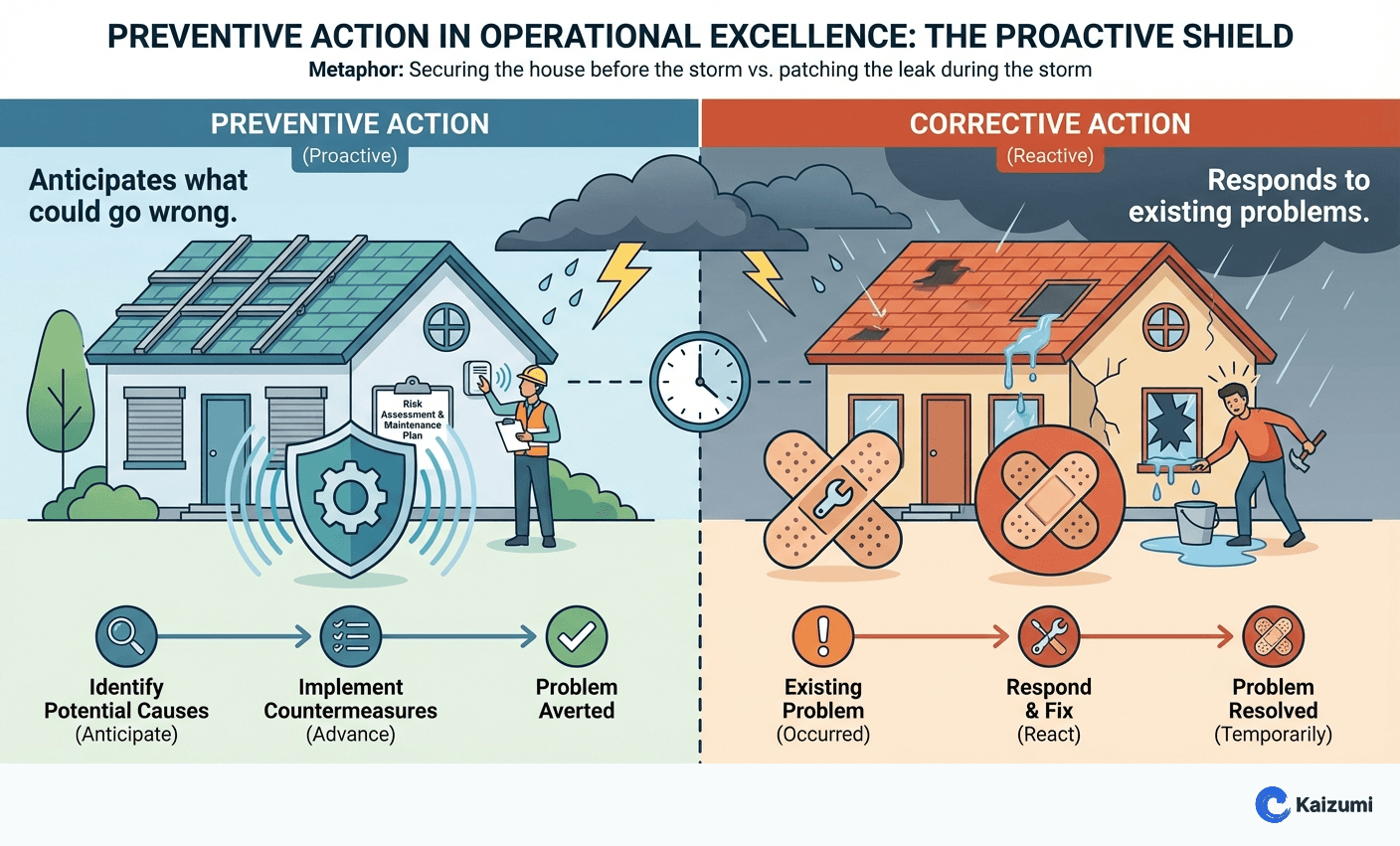 Illustration explaining Preventive Action