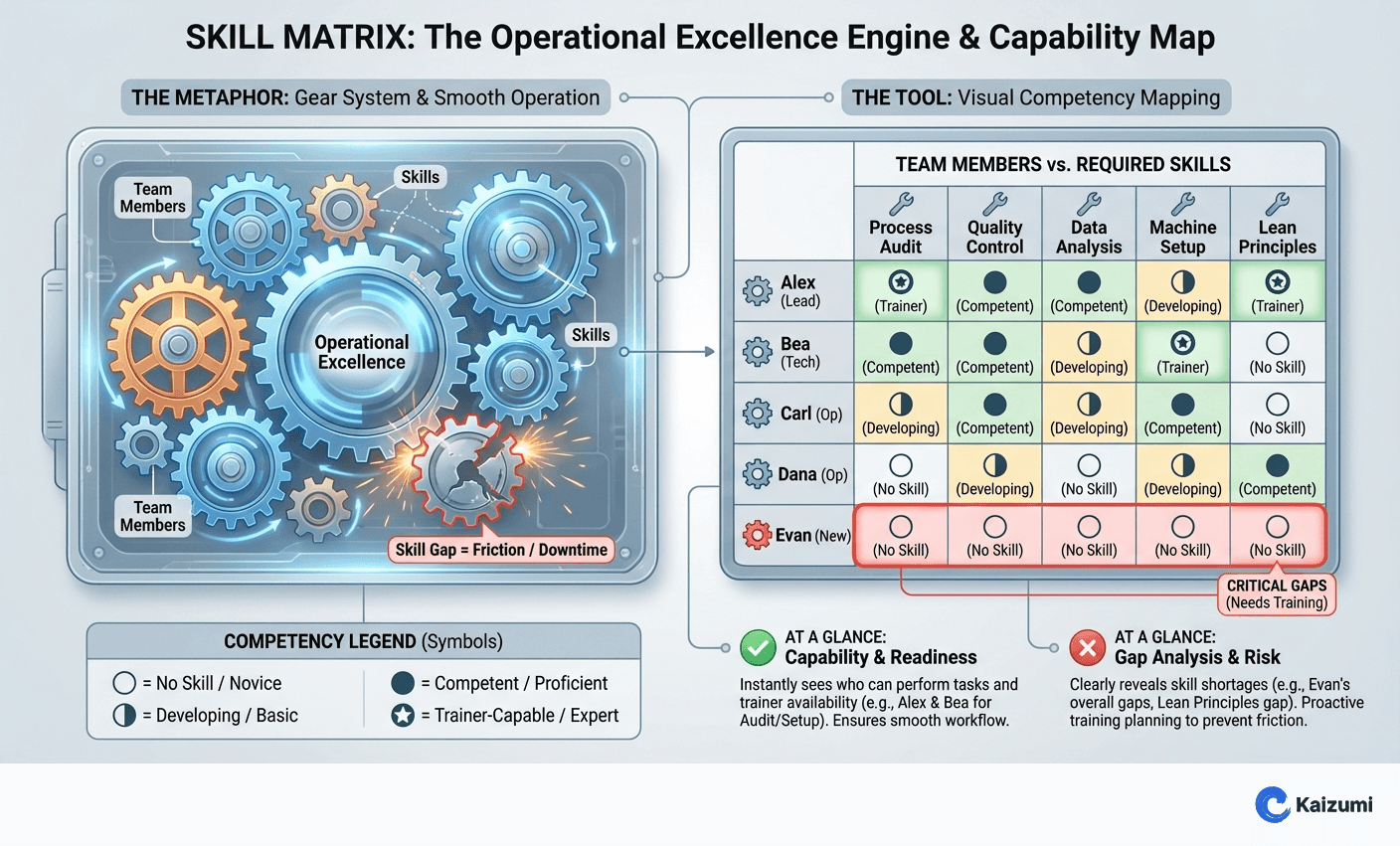 Illustration explaining Skill Matrix