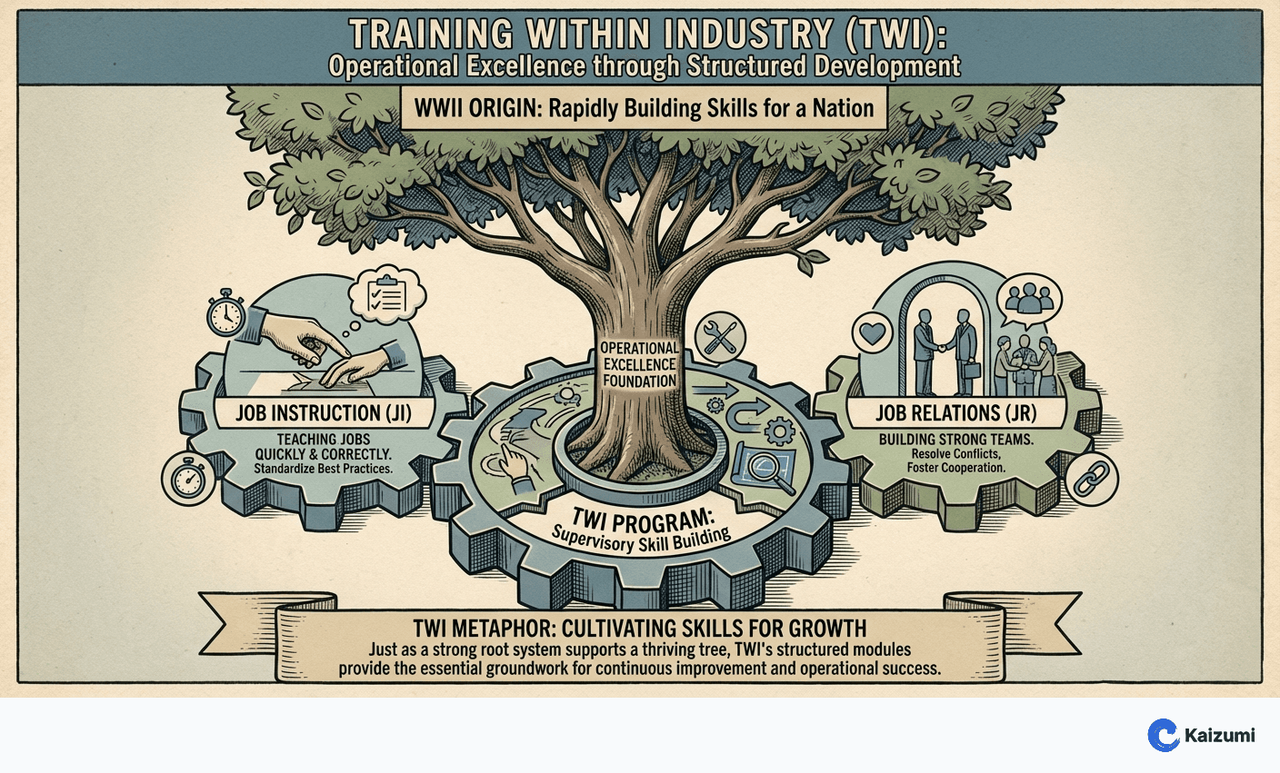 Illustration explaining Training Within Industry