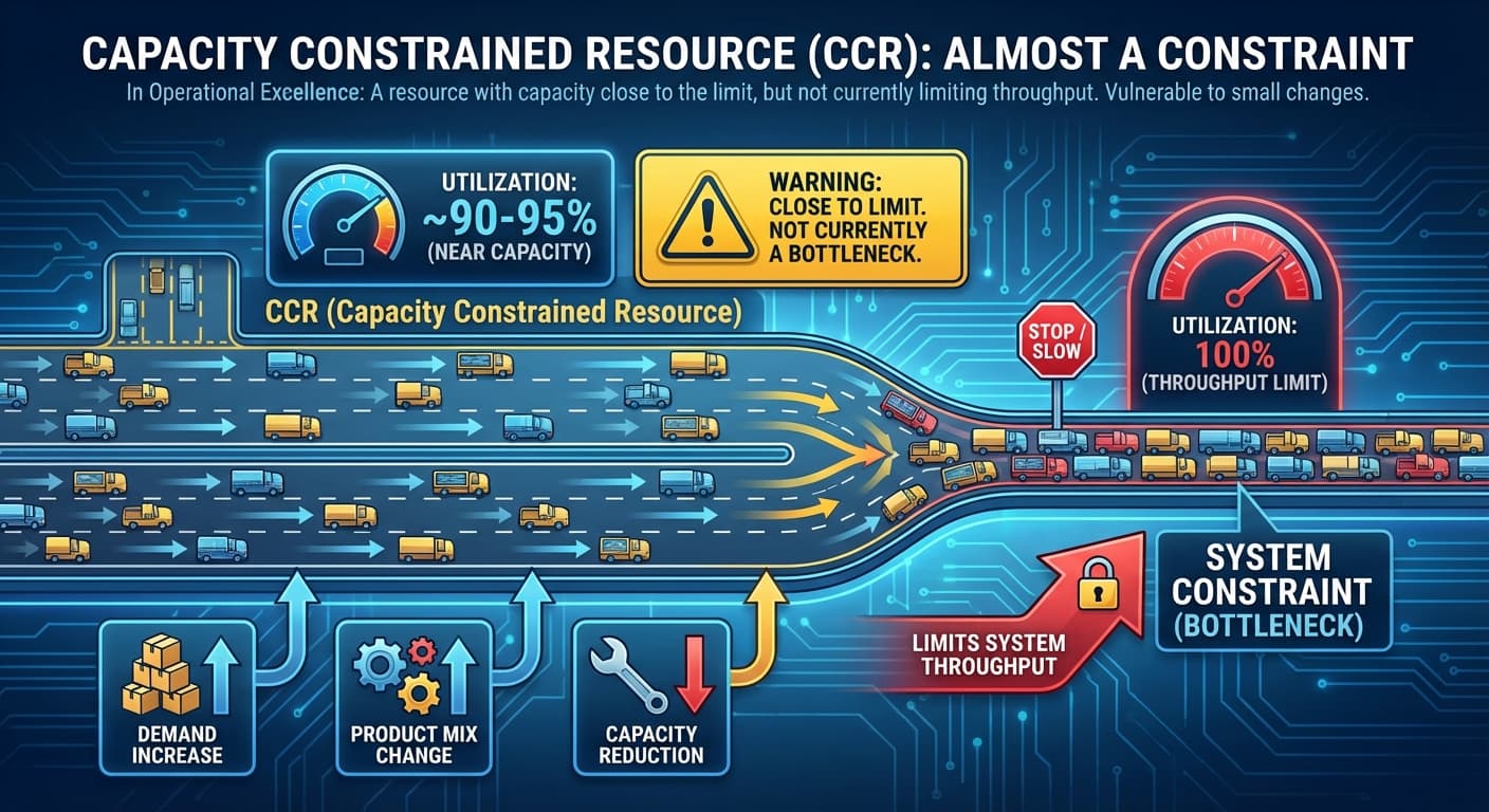 Illustration explaining Capacity Constrained Resource