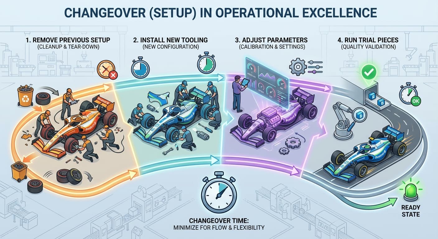 Illustration explaining Changeover