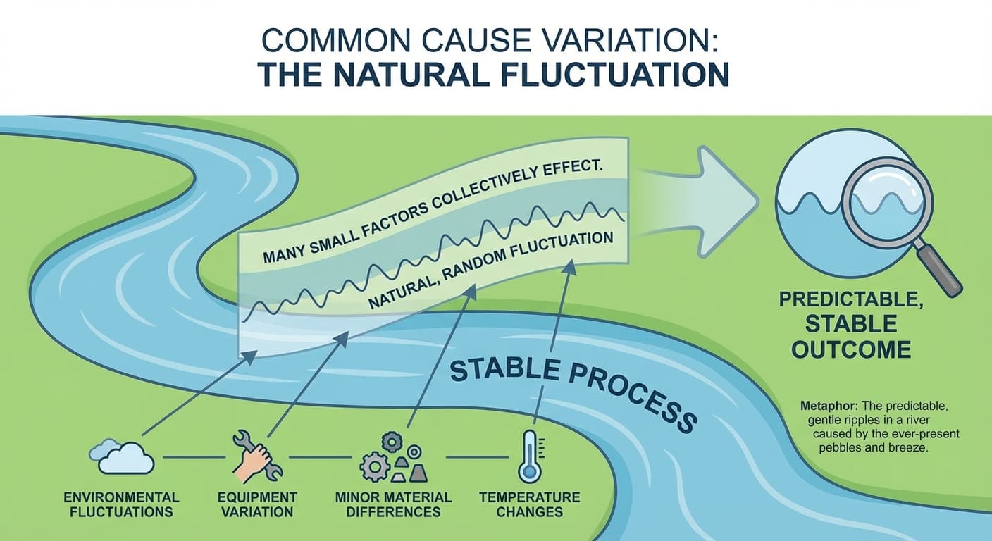 Illustration explaining Common Cause Variation