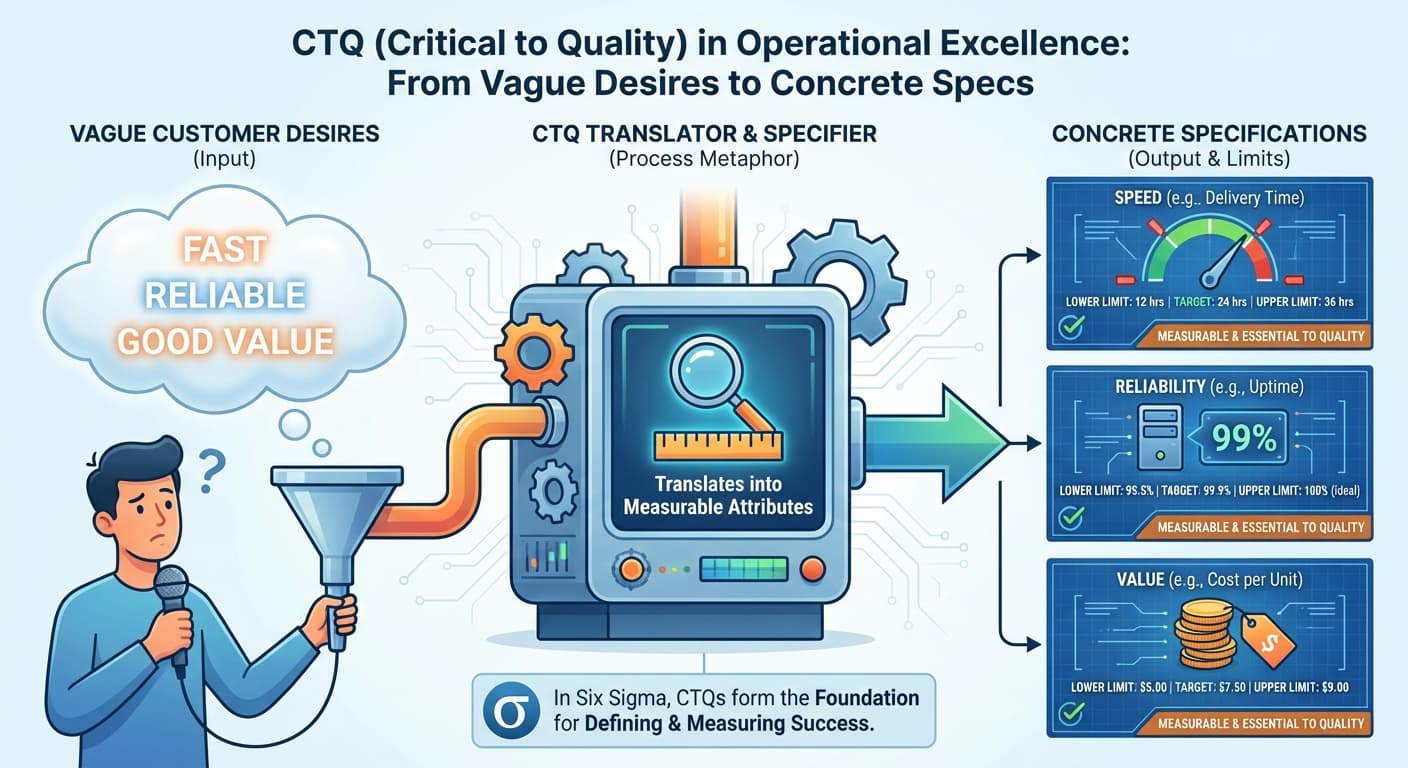 Illustration explaining CTQ