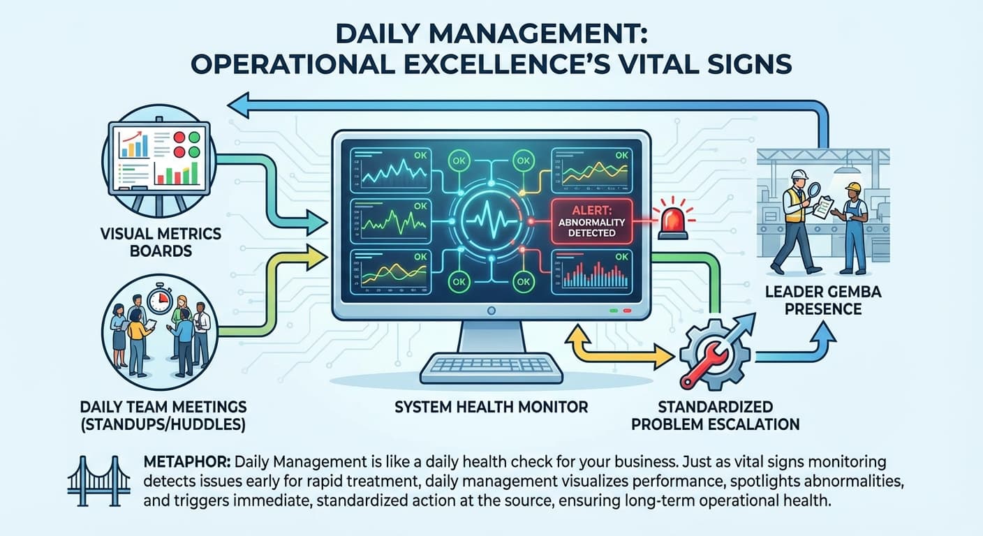 Illustration explaining Daily Management