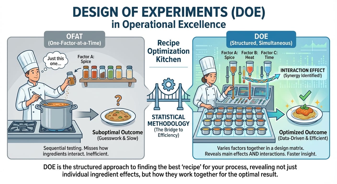 Illustration explaining DOE