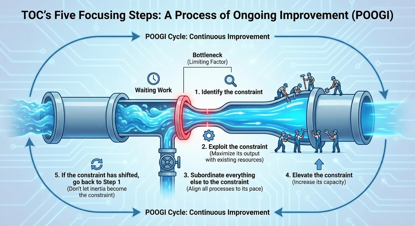 Illustration explaining Five Focusing Steps
