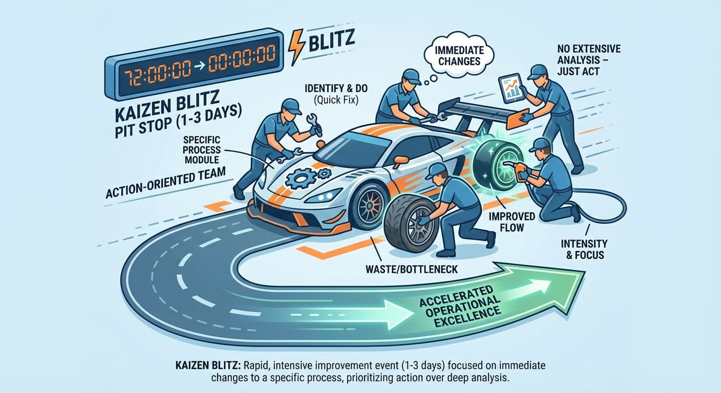 Illustration explaining Kaizen Blitz