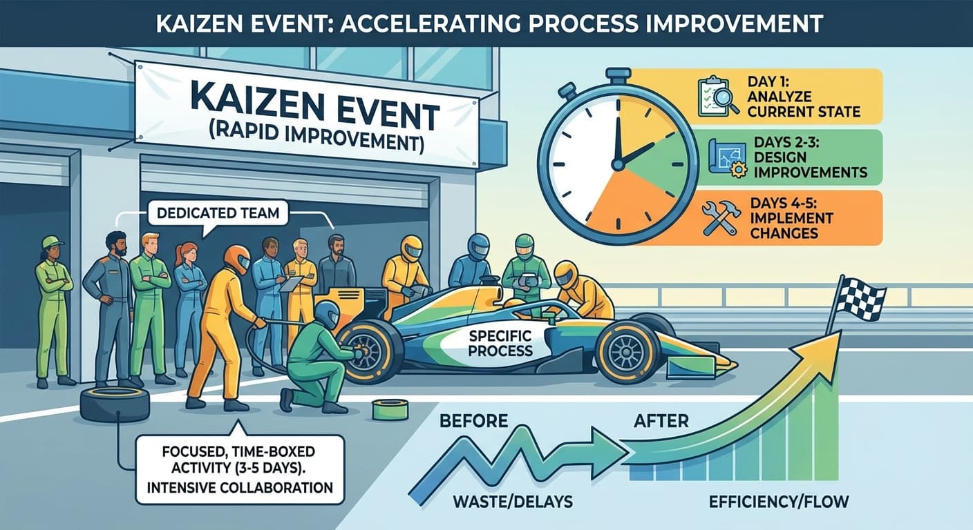 Illustration explaining Kaizen Event