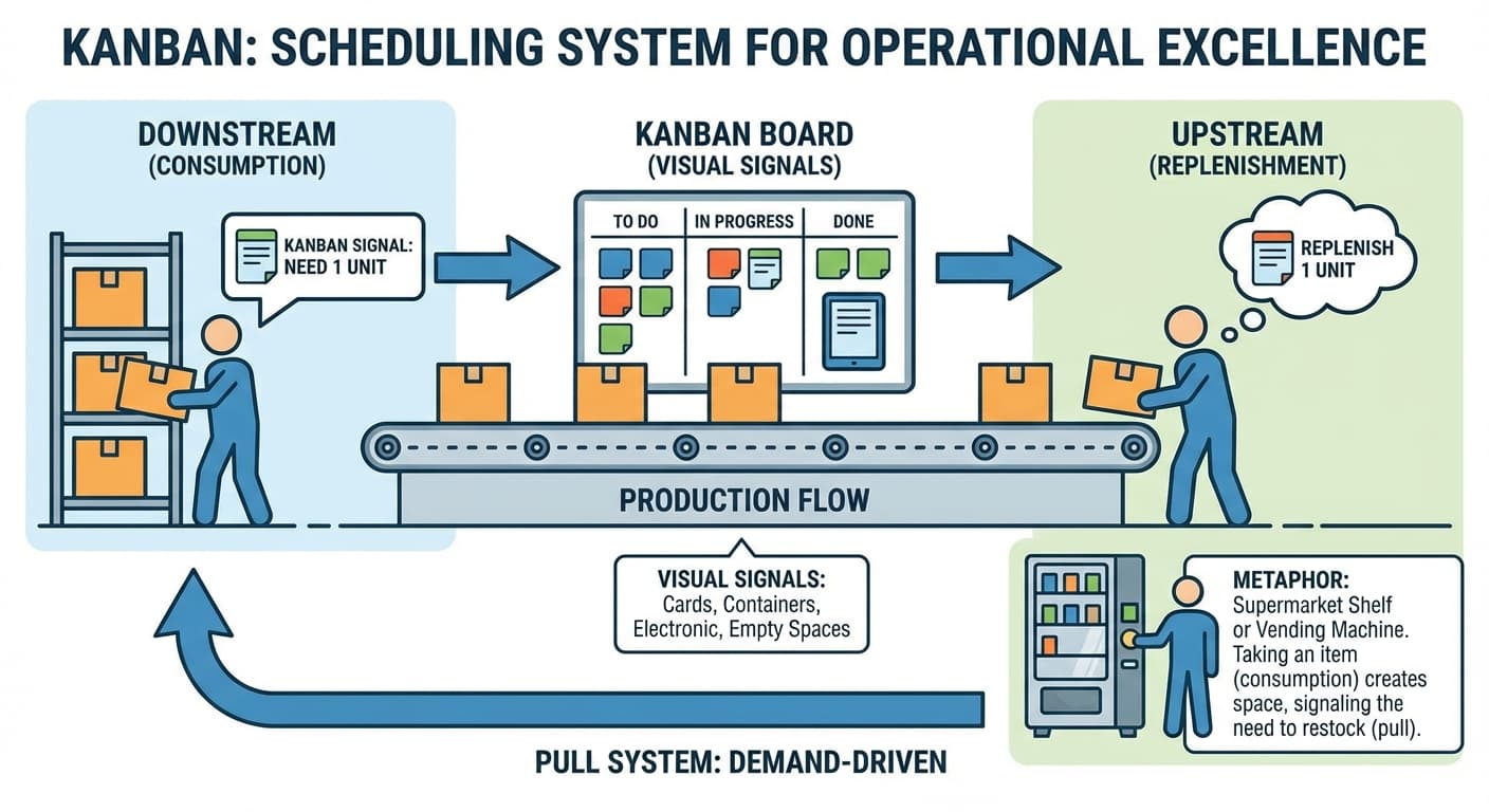 Illustration explaining Kanban