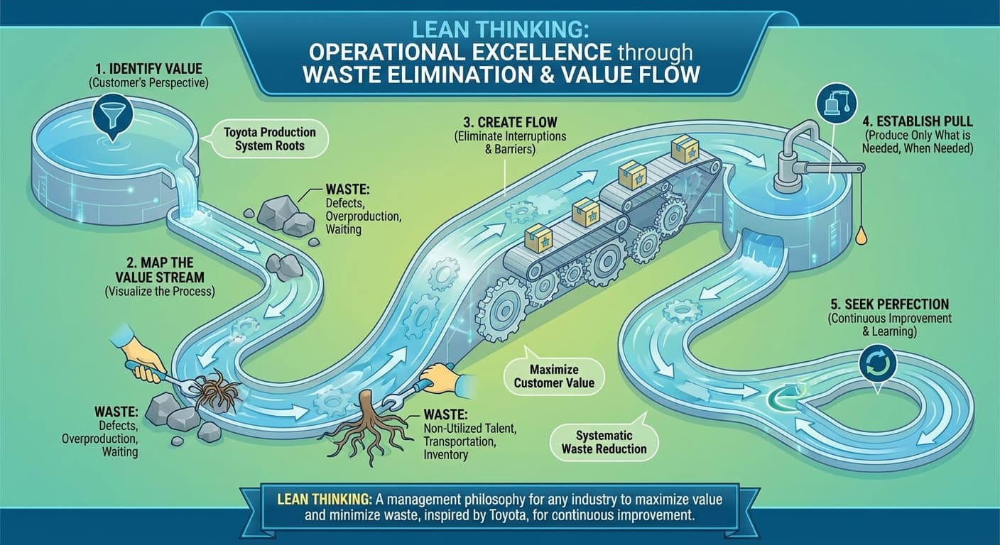 Illustration explaining Lean Thinking