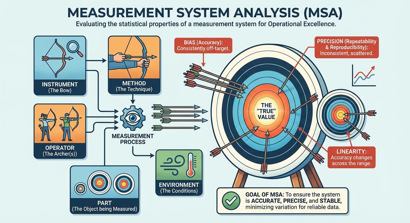 Illustration explaining Measurement System Analysis