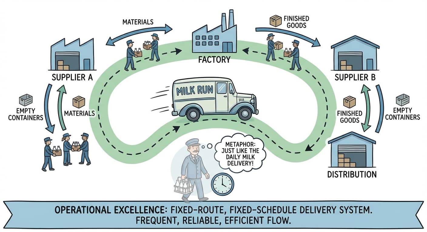 Illustration explaining Milk Run