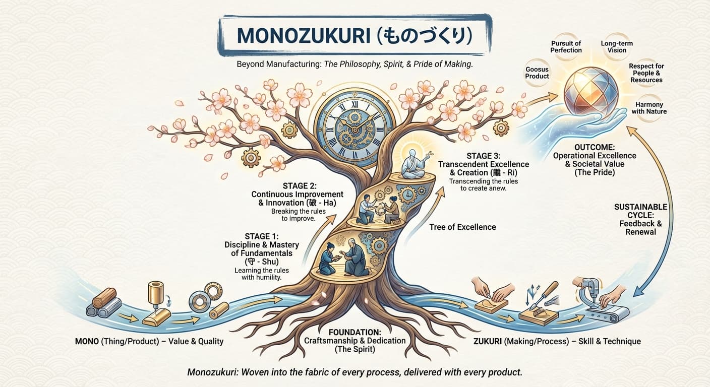 Illustration explaining Monozukuri