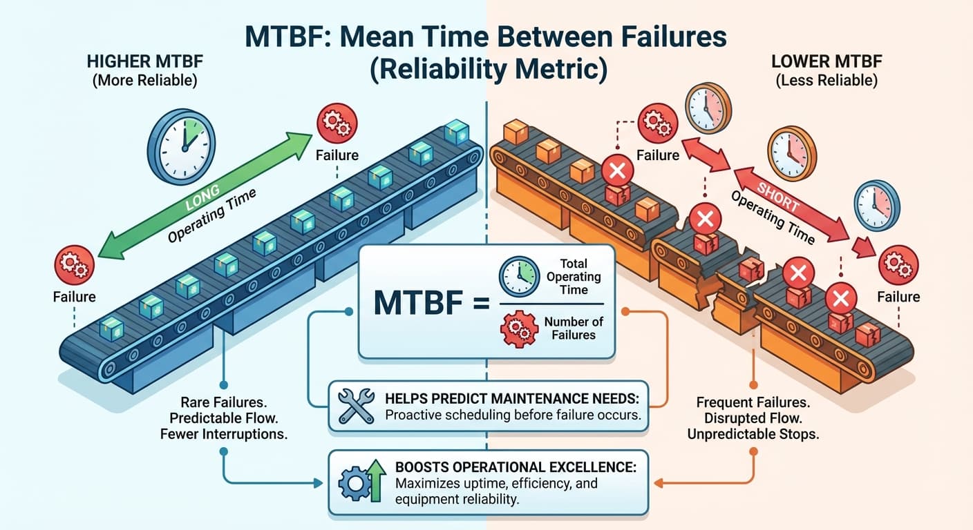 Illustration explaining MTBF