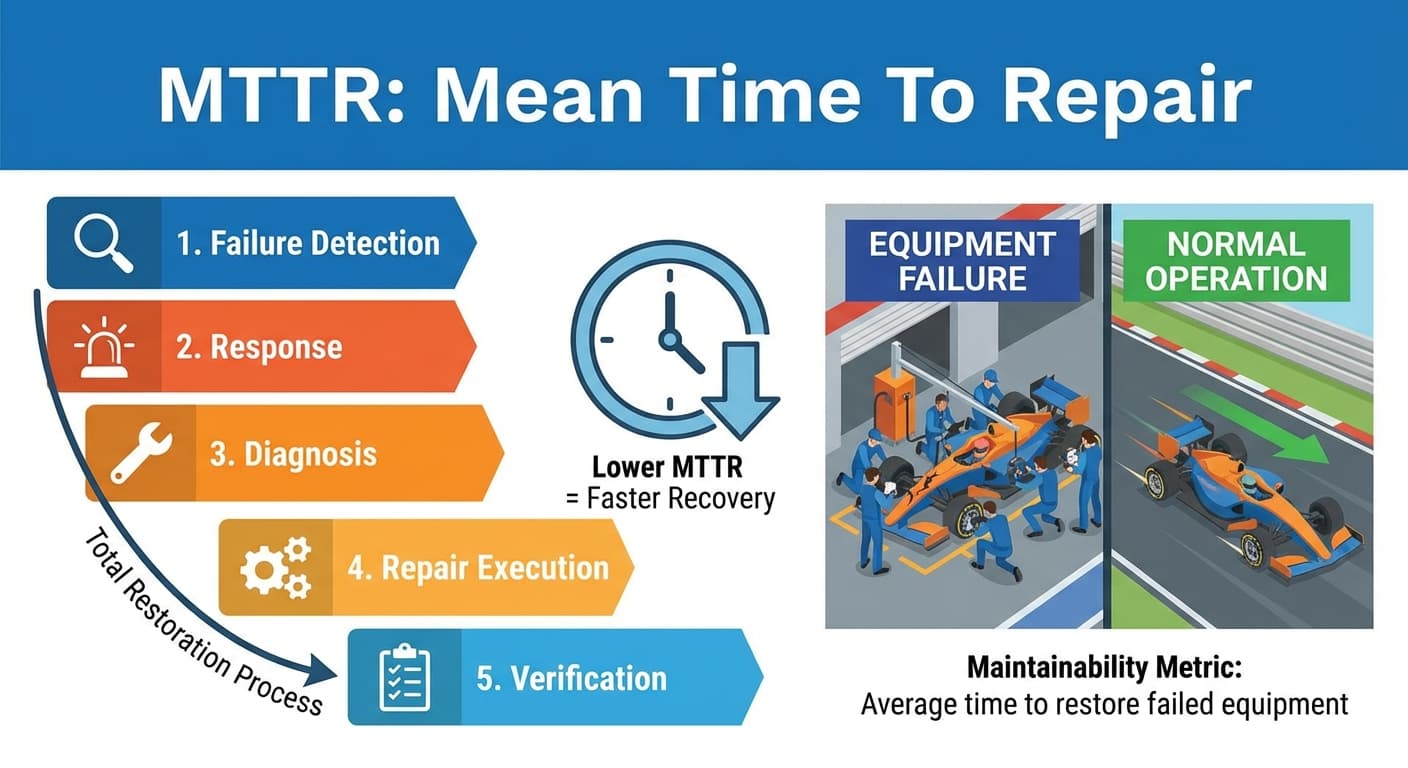 Illustration explaining MTTR