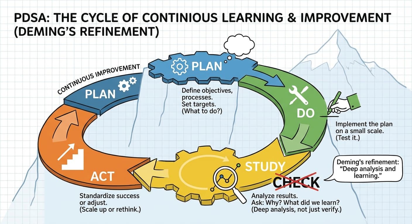 Illustration explaining PDSA