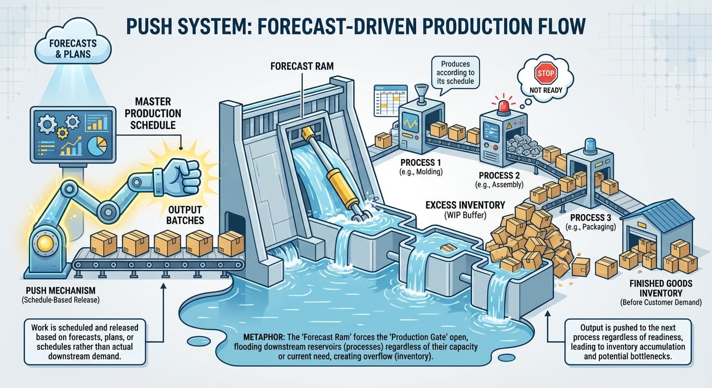 Illustration explaining Push System