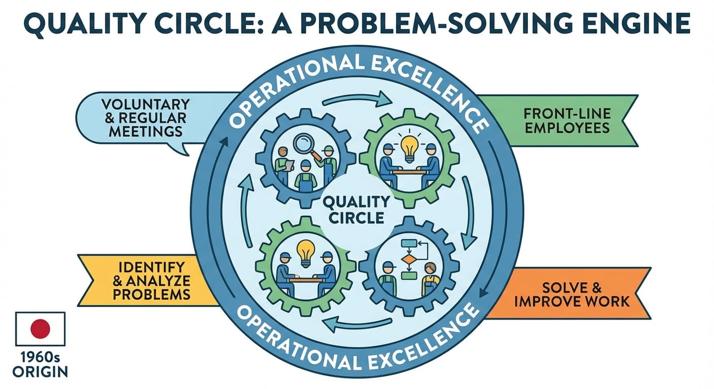 Illustration explaining Quality Circle