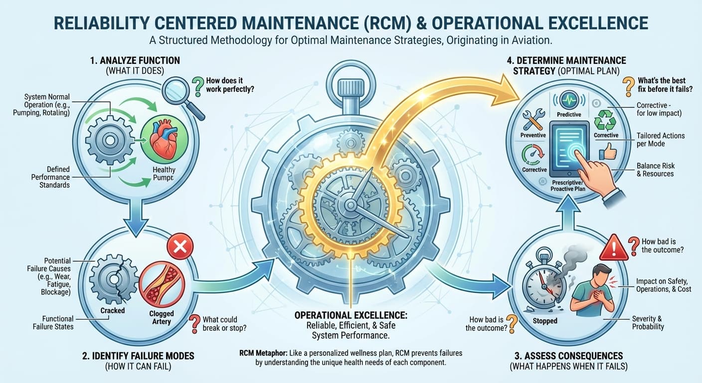Illustration explaining Reliability Centered Maintenance