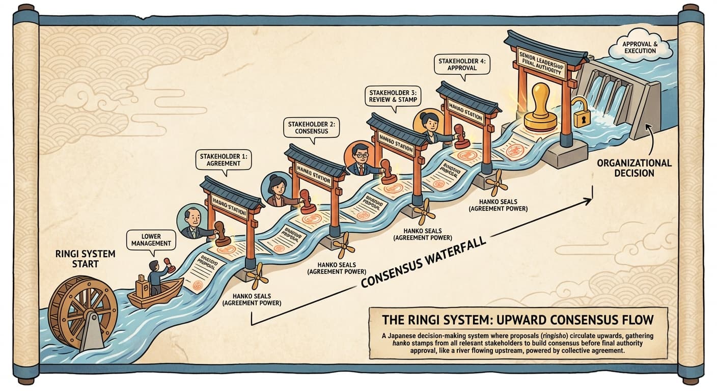 Illustration explaining Ringi
