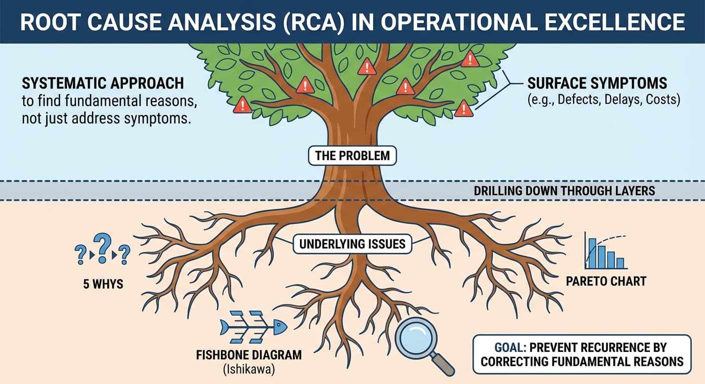 Illustration explaining Root Cause Analysis