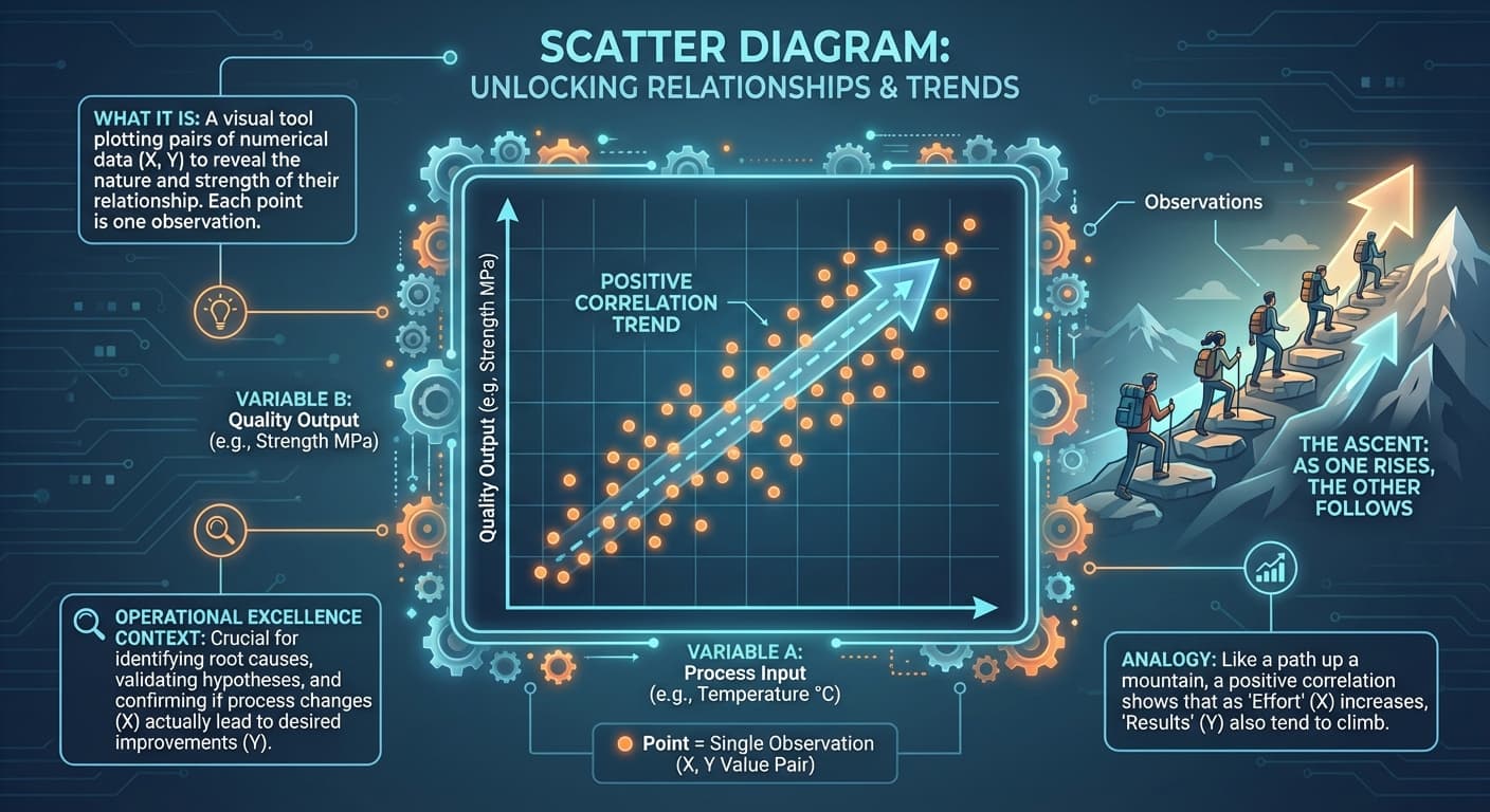 Illustration explaining Scatter Diagram