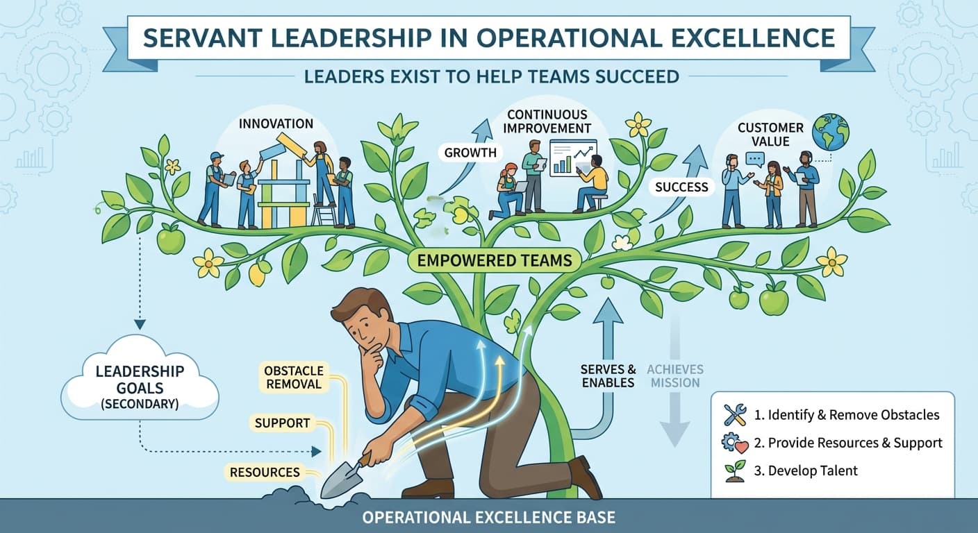 Illustration explaining Servant Leadership
