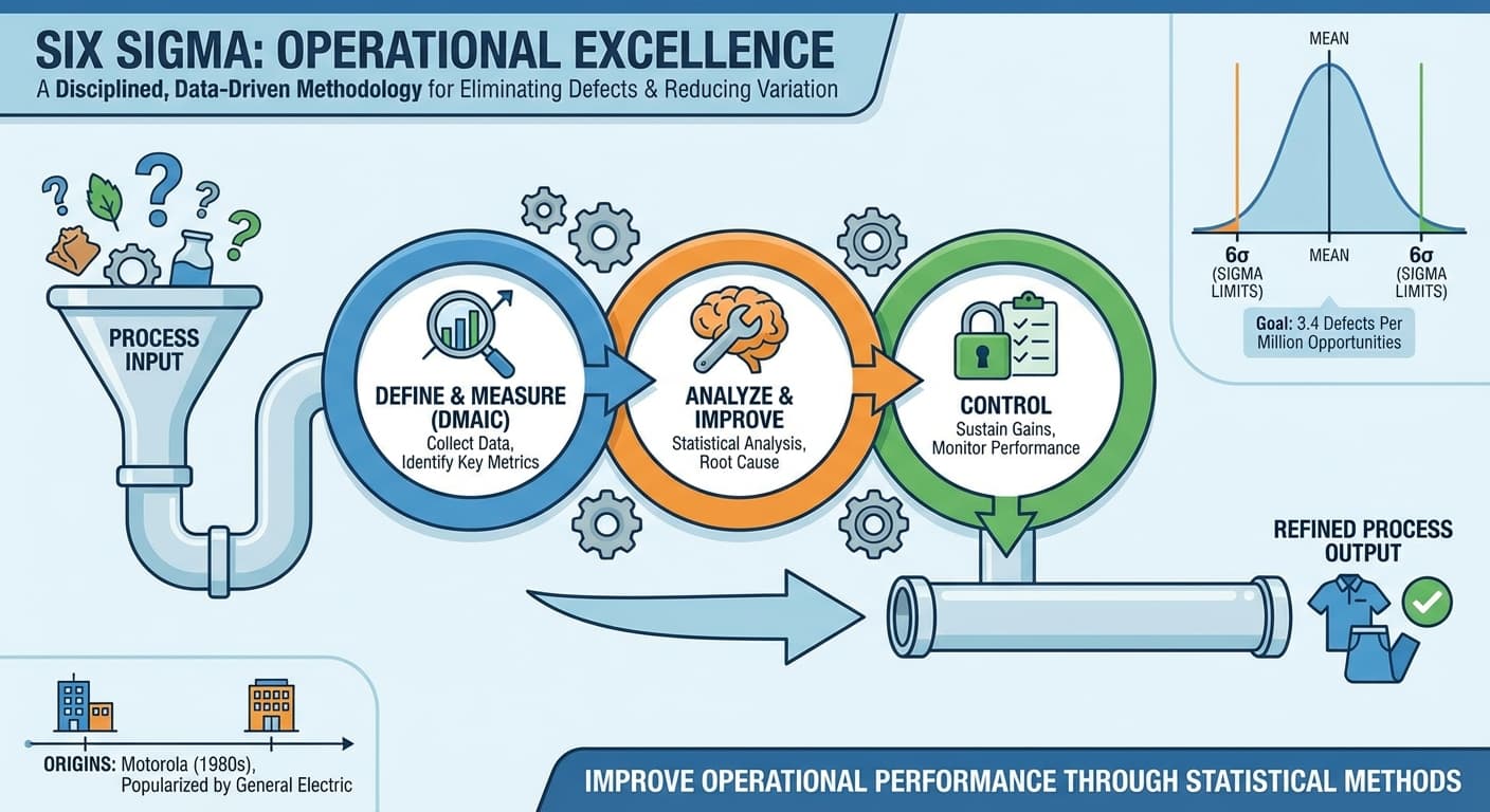 Illustration explaining Six Sigma