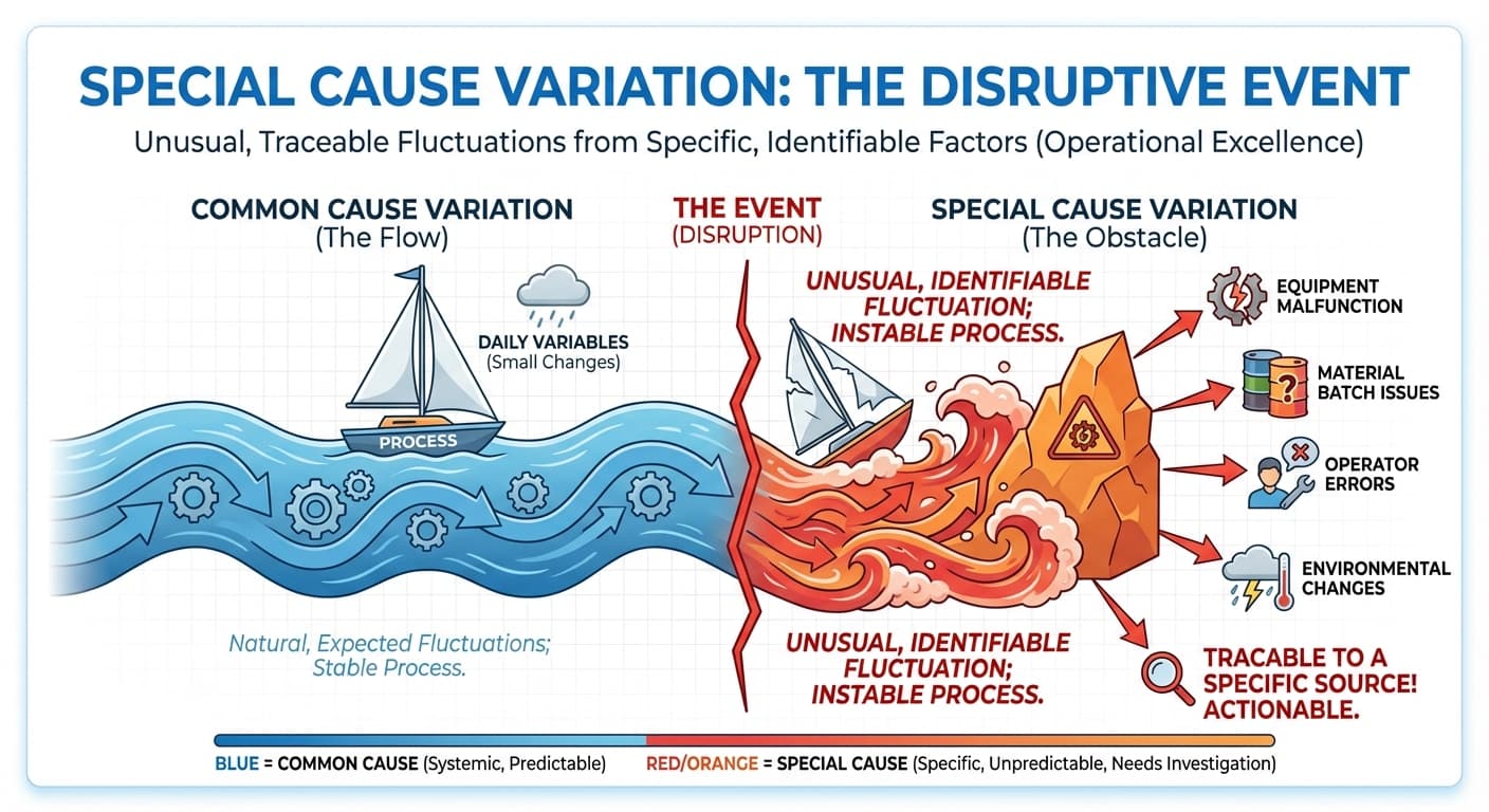 Illustration explaining Special Cause Variation
