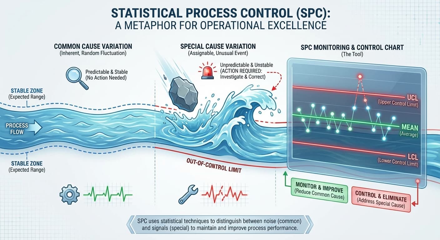 Illustration explaining Statistical Process Control