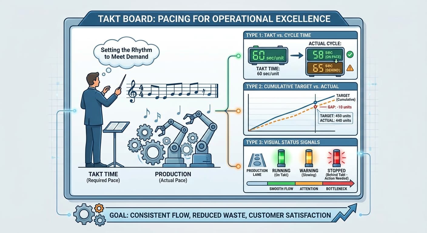 Illustration explaining Takt Board
