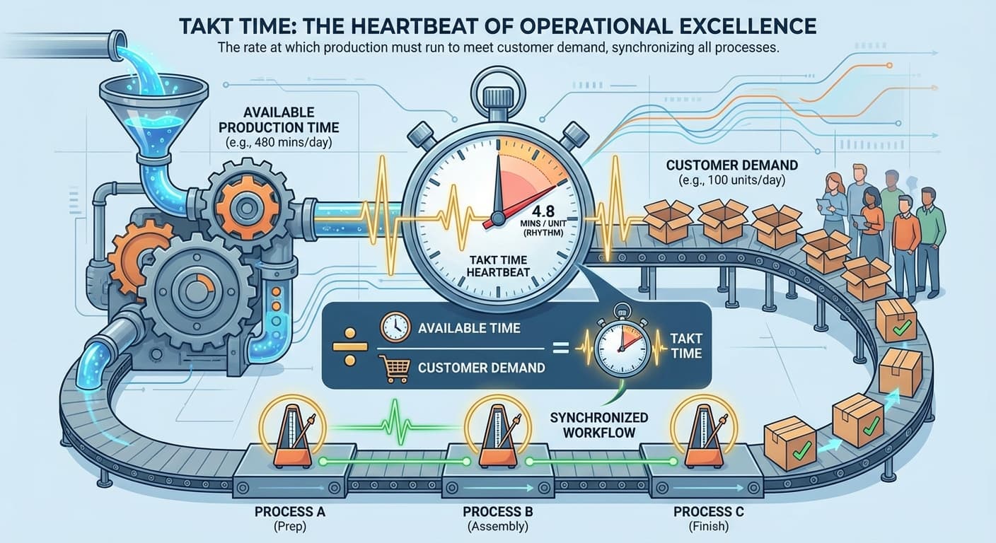 Illustration explaining Takt Time