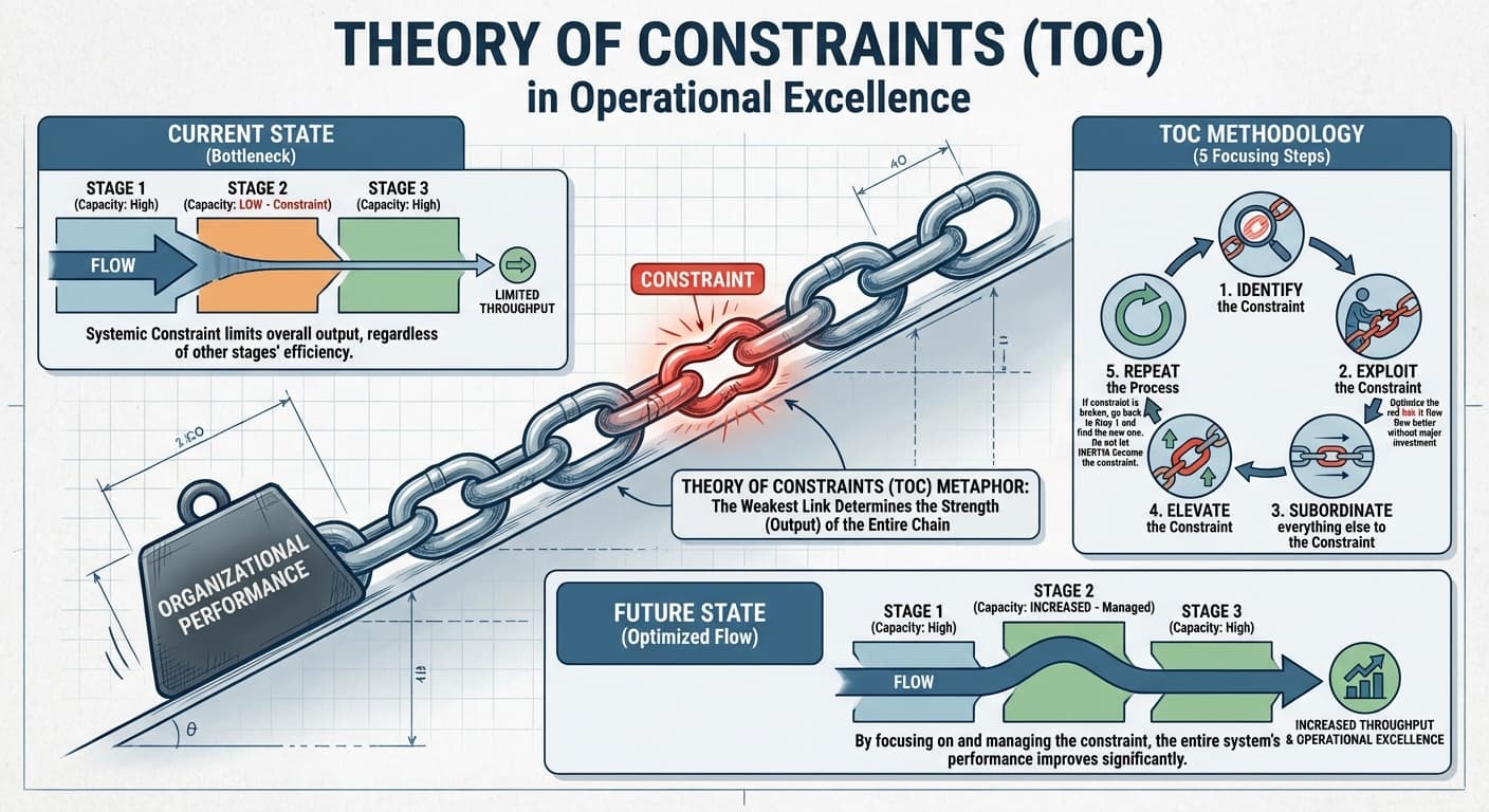 Illustration explaining Theory of Constraints