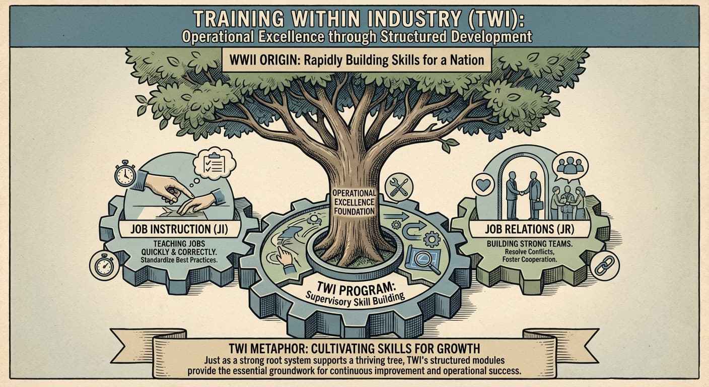 Illustration explaining Training Within Industry