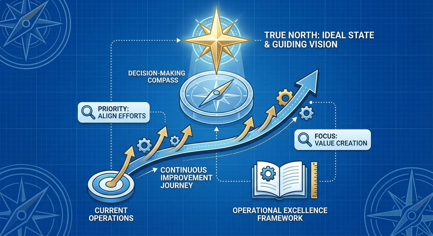 Illustration explaining True North