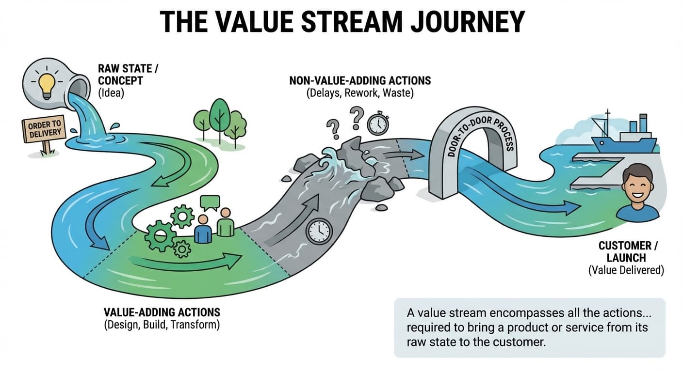 Illustration explaining Value Stream
