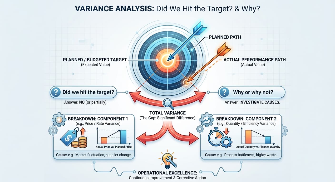 Illustration explaining Variance Analysis