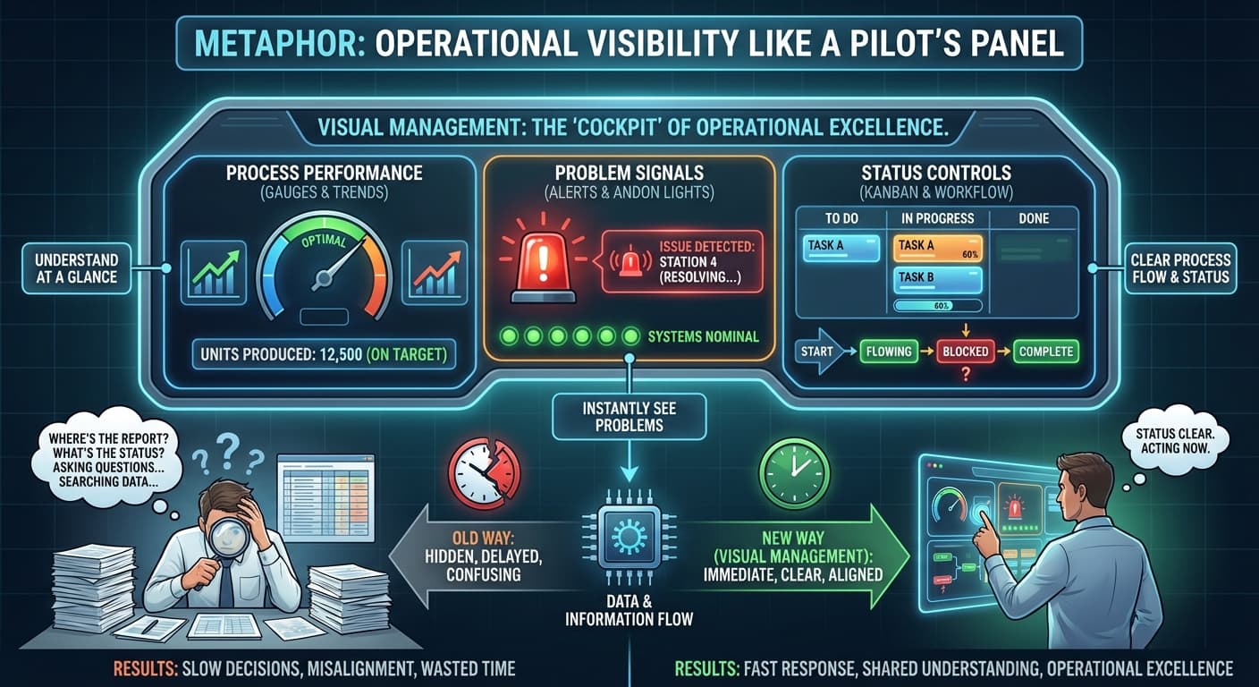 Illustration explaining Visual Management