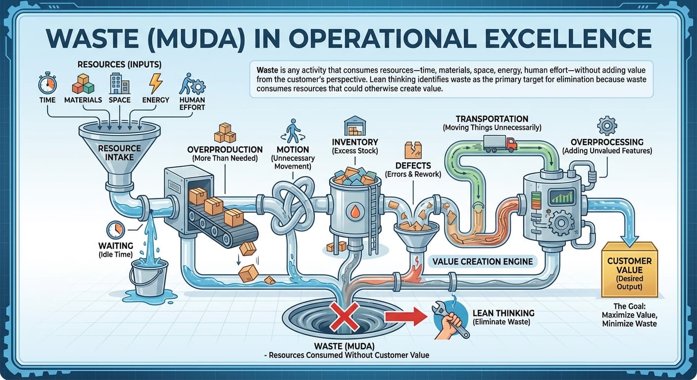 Illustration explaining Waste