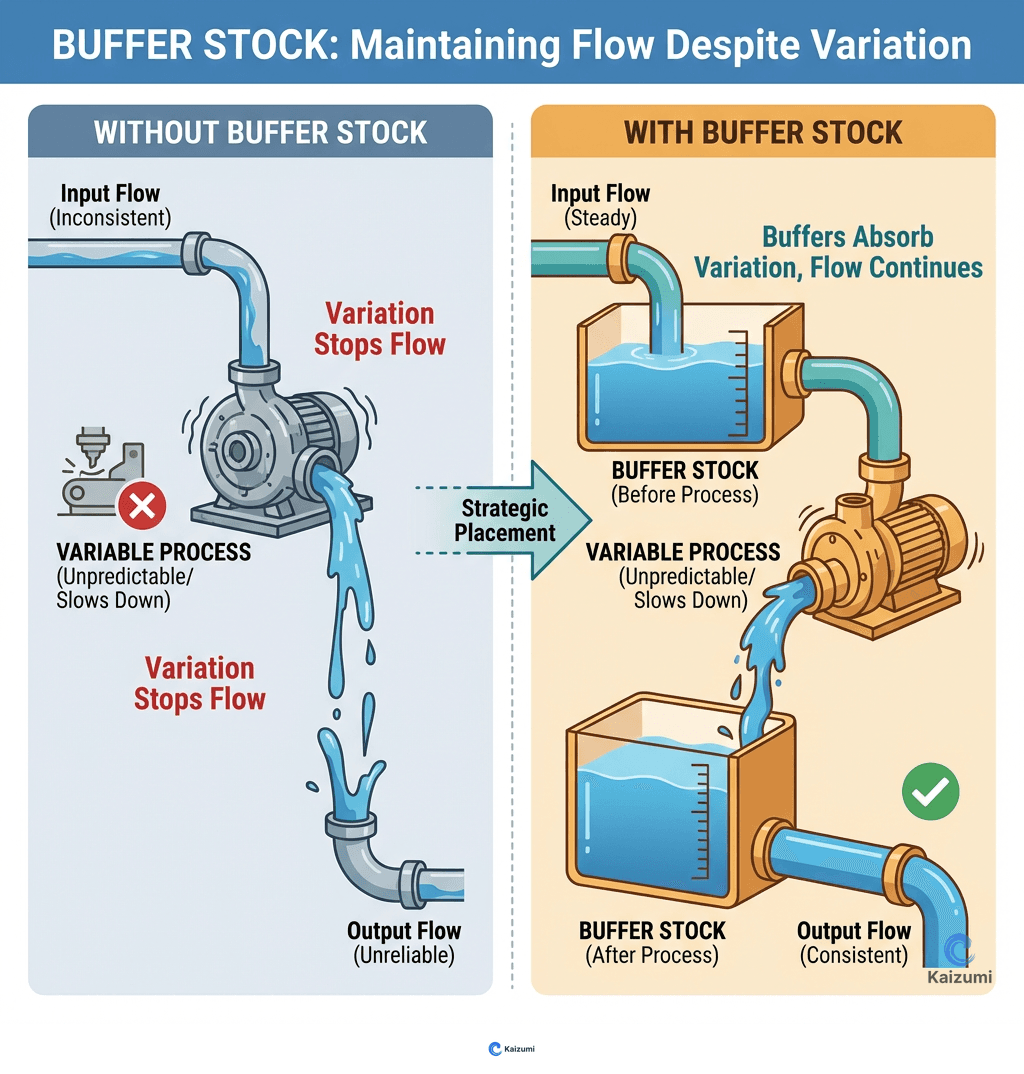 Illustration explaining Buffer Stock