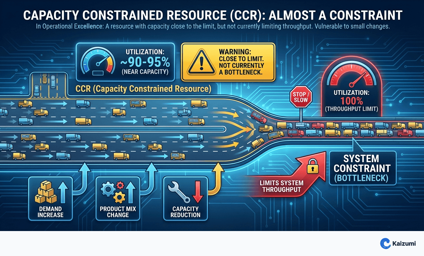 Illustration explaining Capacity Constrained Resource