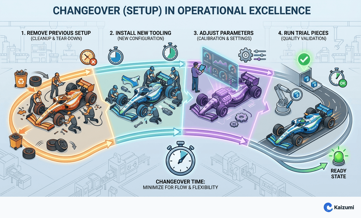 Illustration explaining Changeover