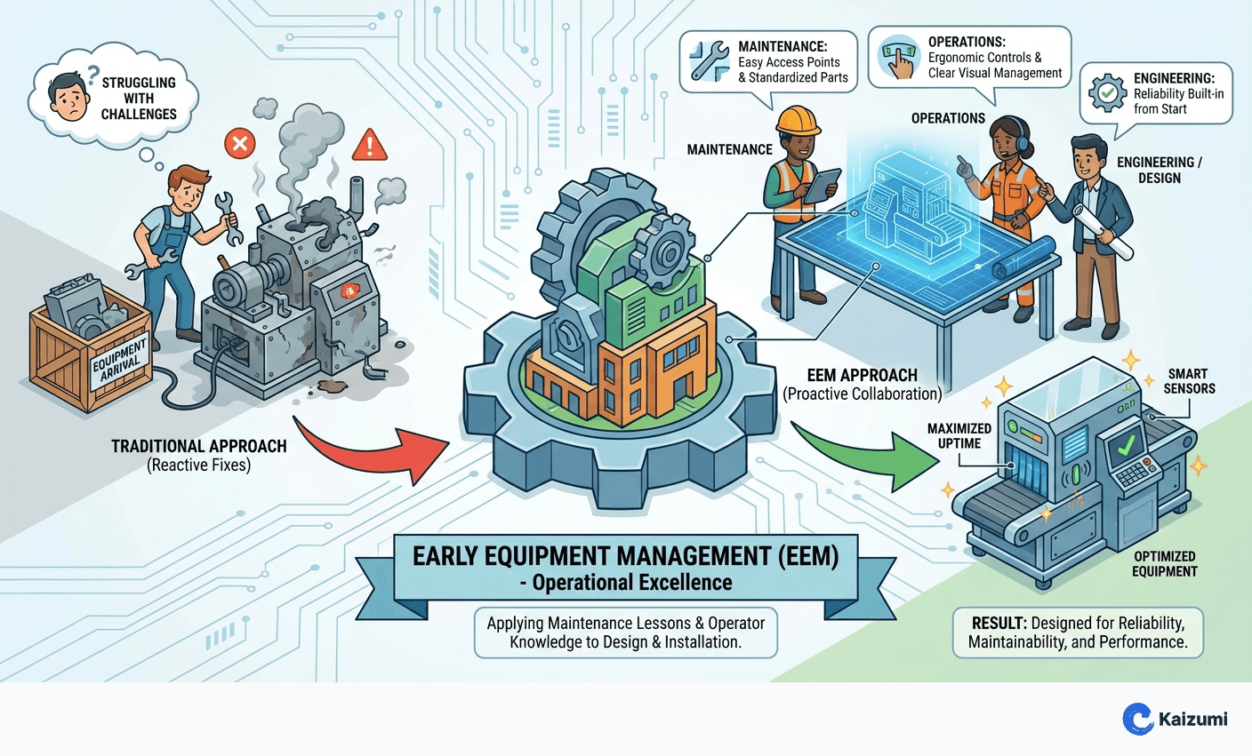 Illustration explaining Early Equipment Management